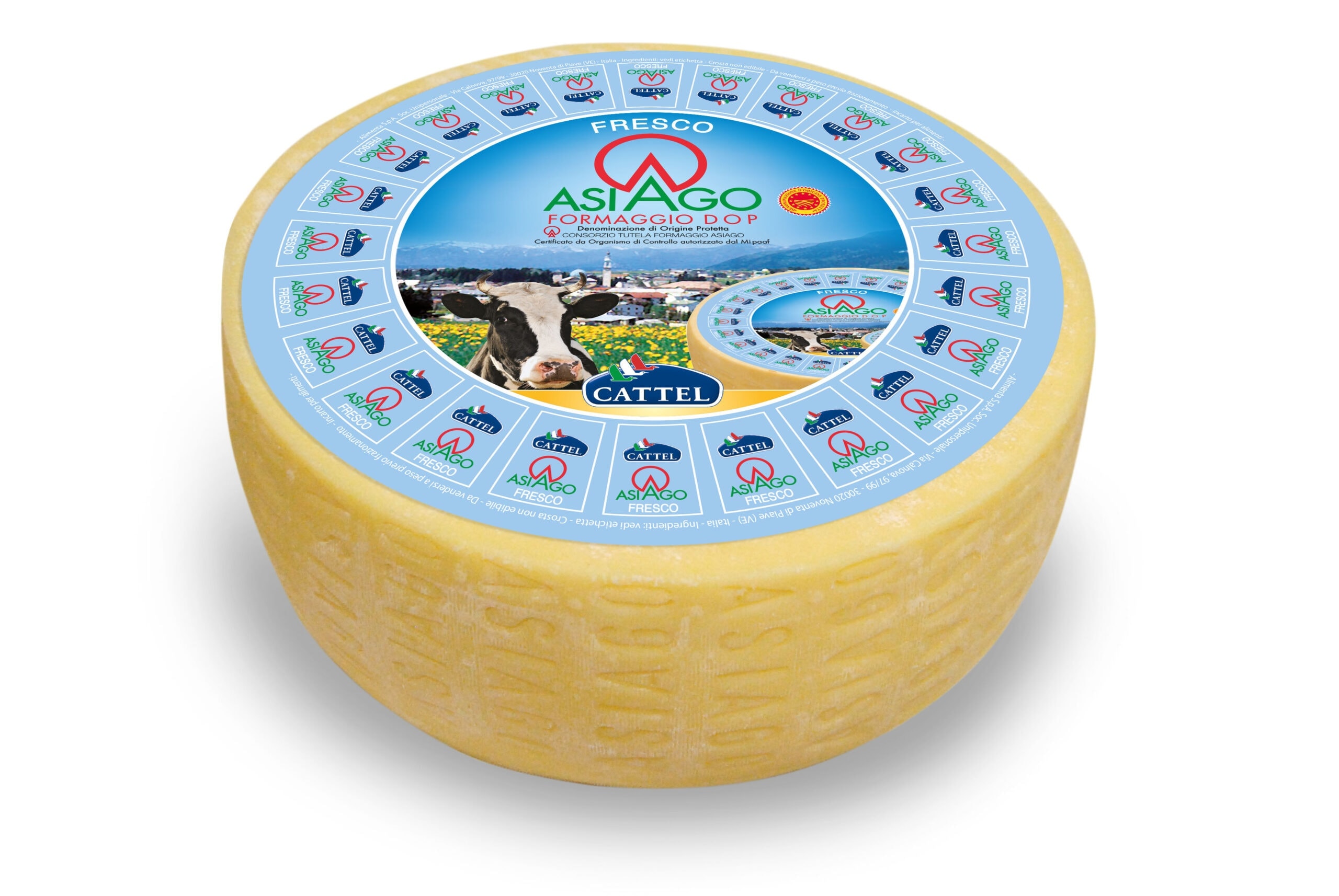 Asiago DOP halbfester Schnittkaese aus Kuhmilch mild