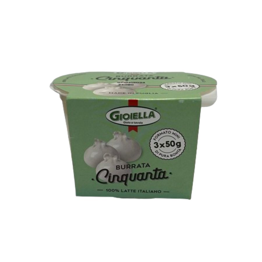 Burrata 3x50g Pkg.Frischkaese mit Sahnefuellung