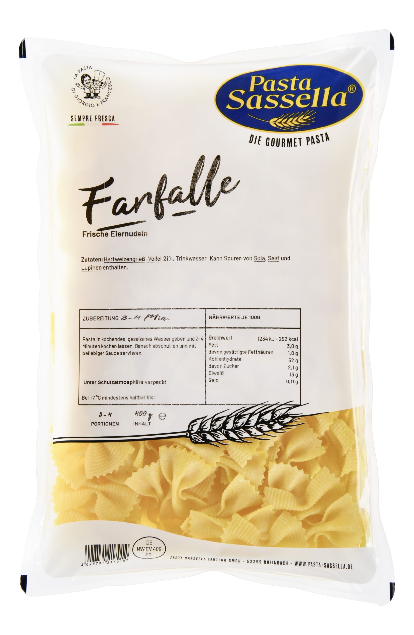 Farfalle Frische Eiernudeln 400g scaled 1