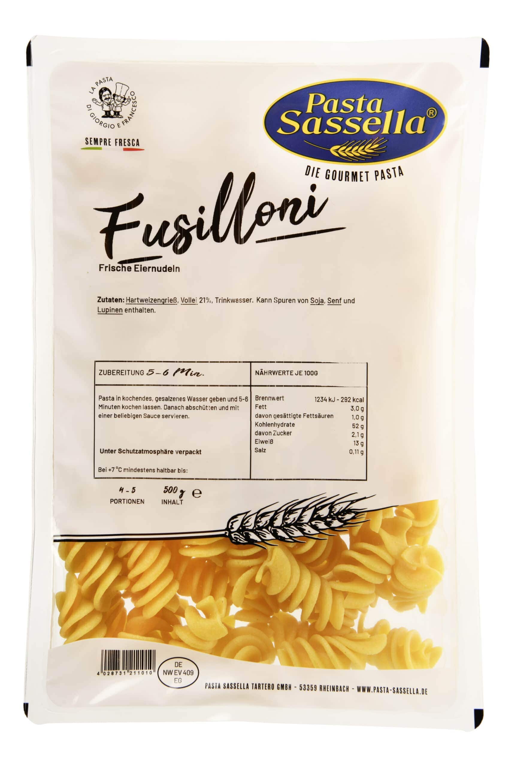 Fusilloni Frische Eiernudeln 500g scaled 1