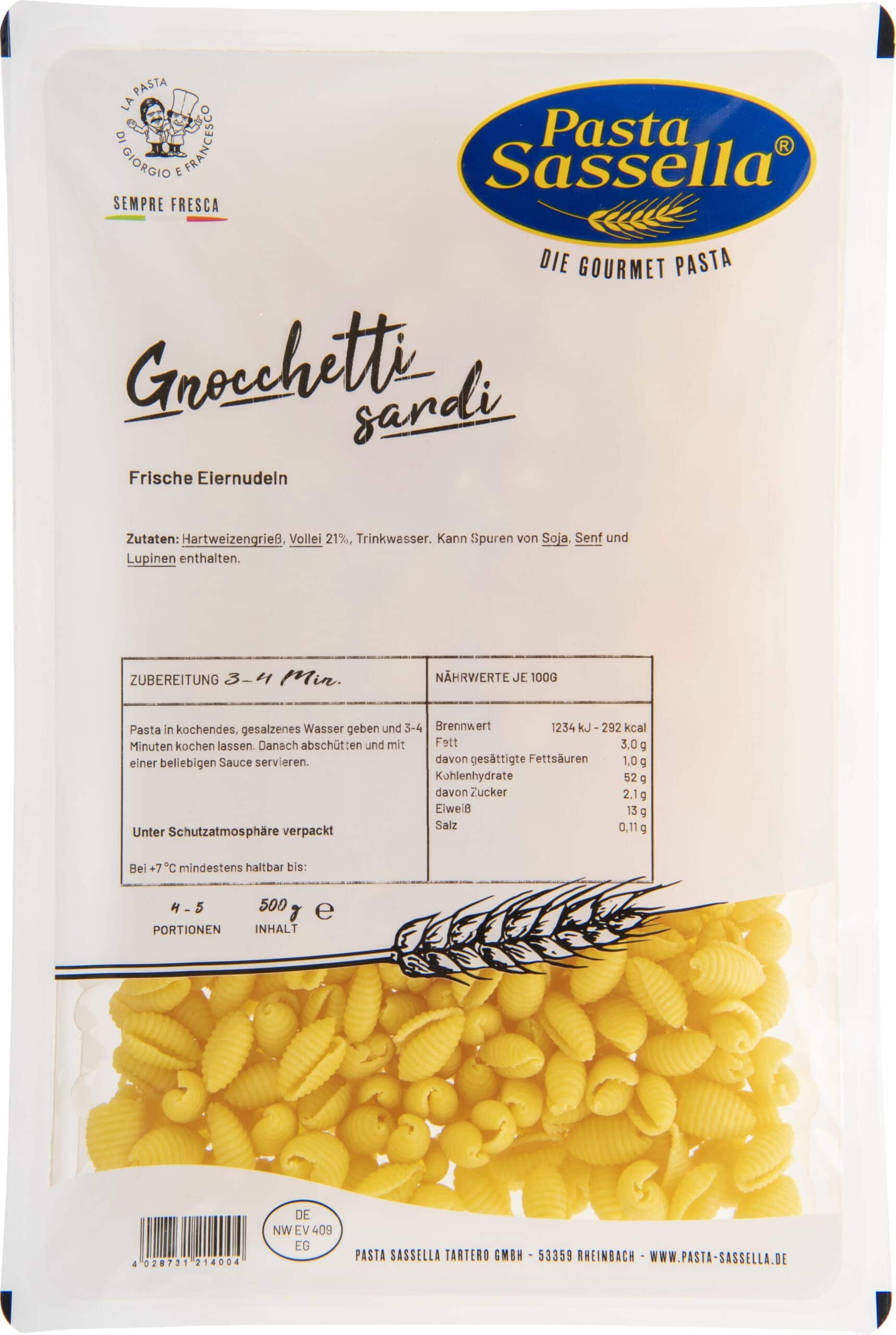 Gnocchetti sardi Frische Eiernudeln 500g scaled 1