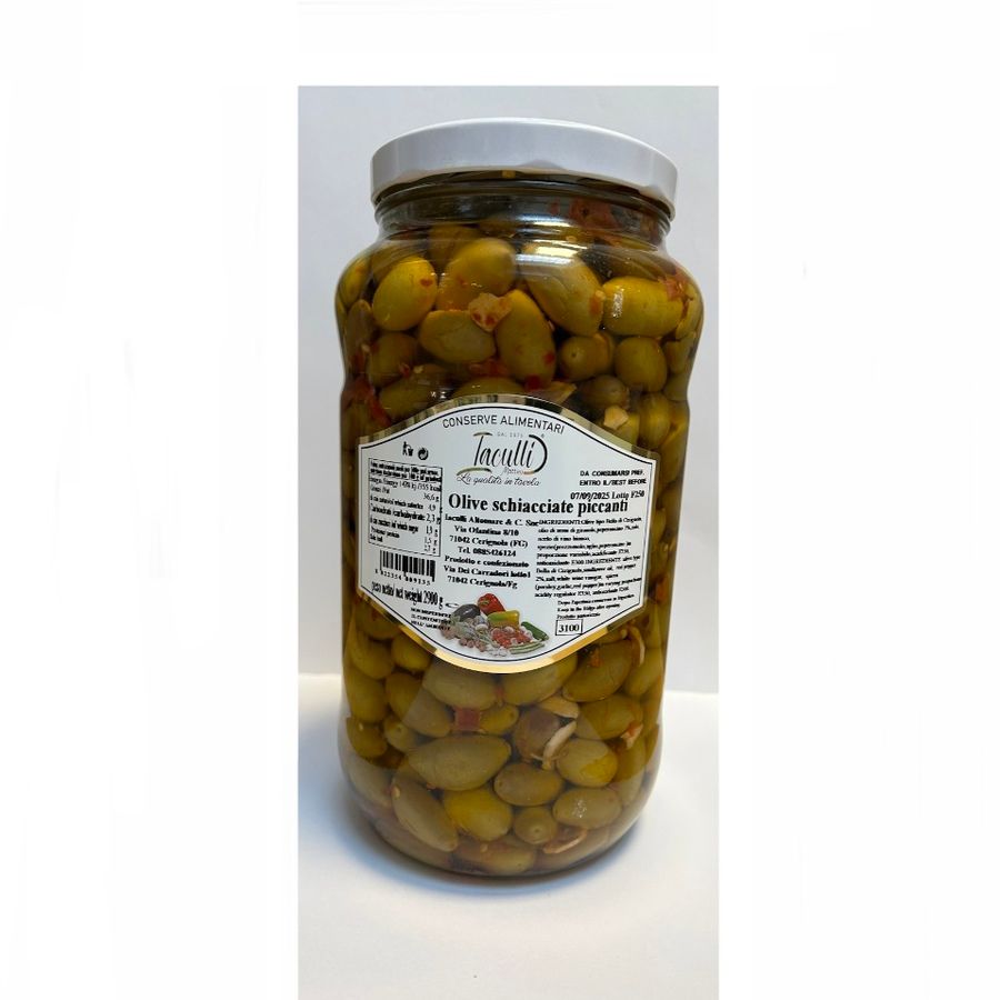 Olive schiacciate piccante 31kg