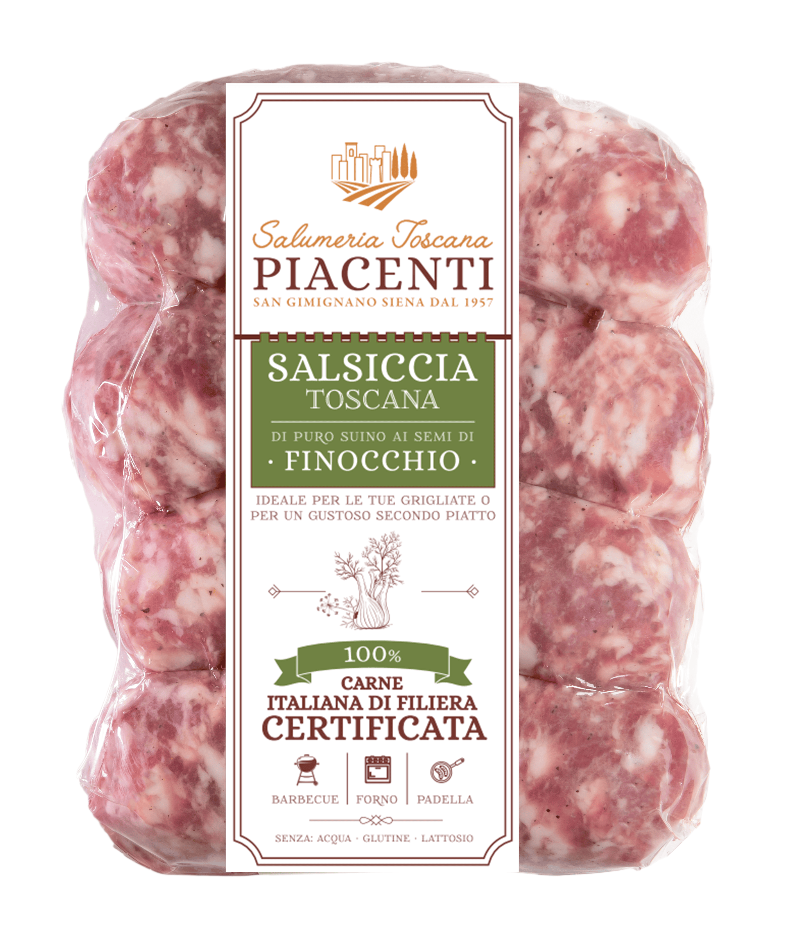 Salsiccia fresca con finocchio Frische Bratwurst mit 1