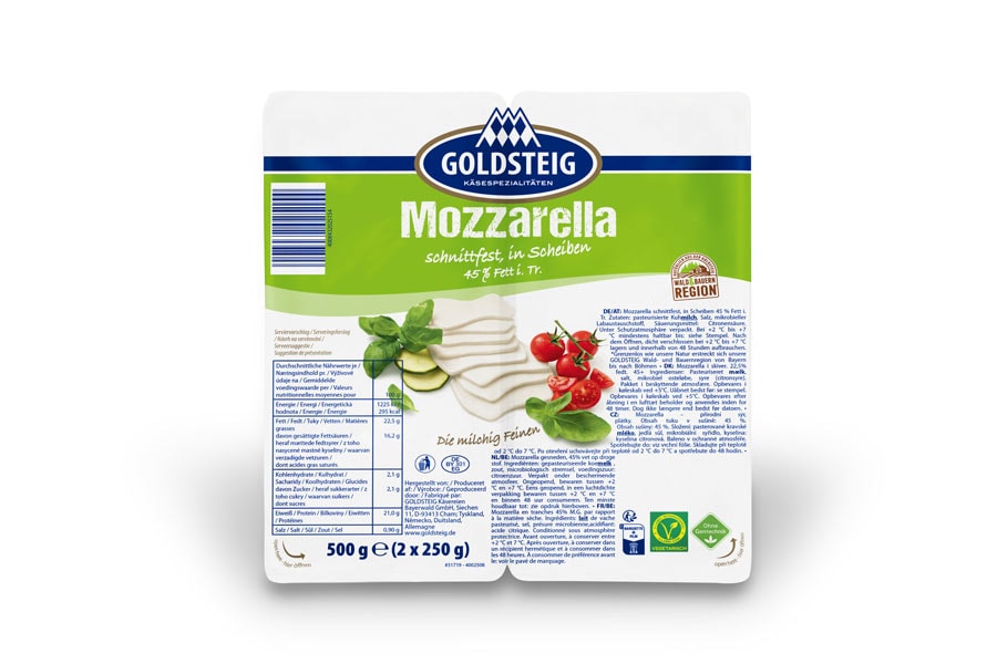 Mozzarella Scheiben 2x250g